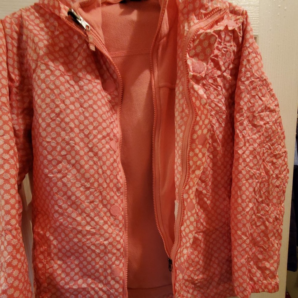Lands end raincoat with fleece liner